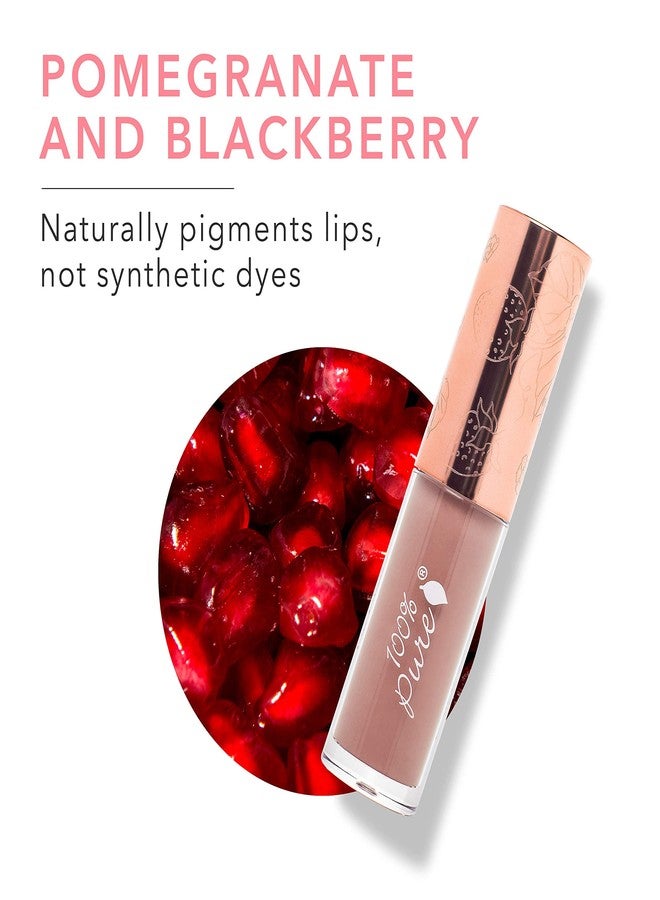 100 % Pure 100% PURE Lip Gloss (Fruit Pigmented), Pink Caramel, High Shine, Moisturizing, Natural Lip Gloss, Sheer Finish, Tinted Lip Gloss w/Cocoa Butter, Vitamin E (Nude Rosy Brown Color) - 0.14 Fl Oz - Image 4
